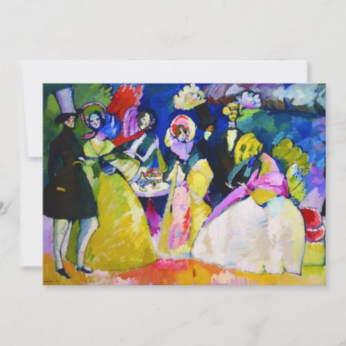 Group in Crinolines by Wassily Kandinsky Invitation