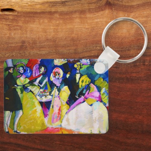 Group in Crinolines by Wassily Kandinsky Keychain