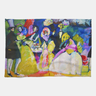 Group in Crinolines by Wassily Kandinsky Kitchen Towel
