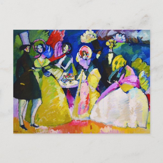 Group in Crinolines by Wassily Kandinsky Postcard (Front)
