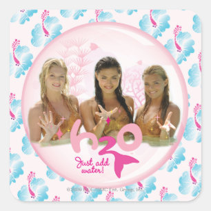 Group In Pink Bubble Square Sticker