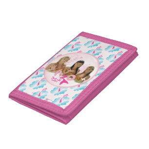Group In Pink Bubble Tri-fold Wallet