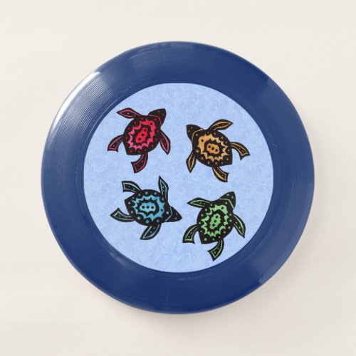Group of Abstract Whimsical Turtles Colored Shells Wham_O Frisbee