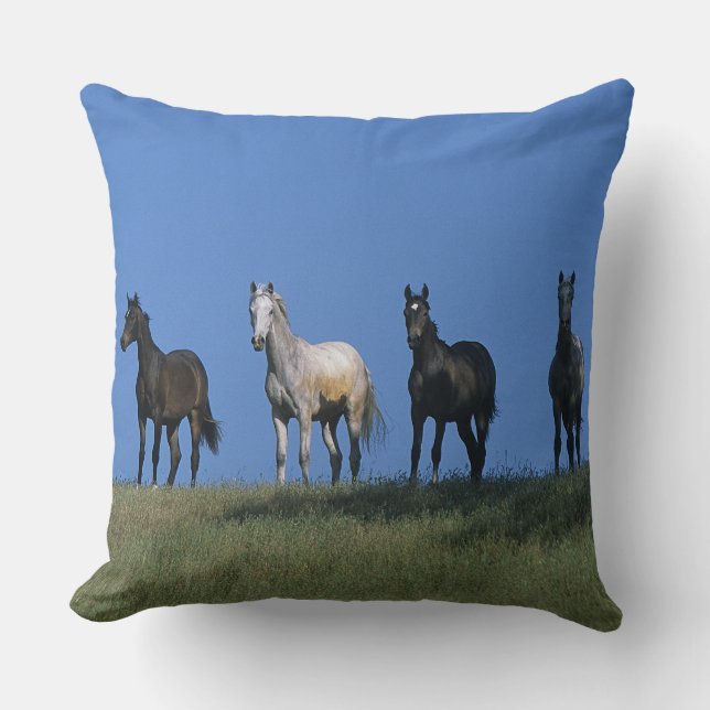 Group of Arabs Throw Pillow (Front)