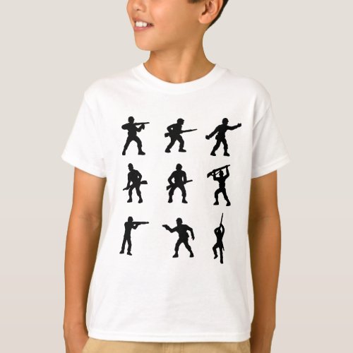 Group of Army Men T_Shirt in Black