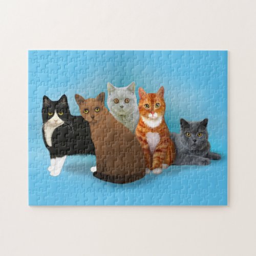 Group of Beautiful Cats for Cat Lovers Puzzle