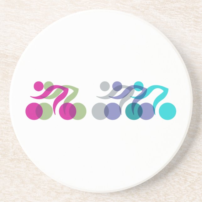 Group of Bikers Drink Coaster (Front)