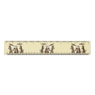 Group of Brown Cats Kittens Umbrellas in Snow Ruler