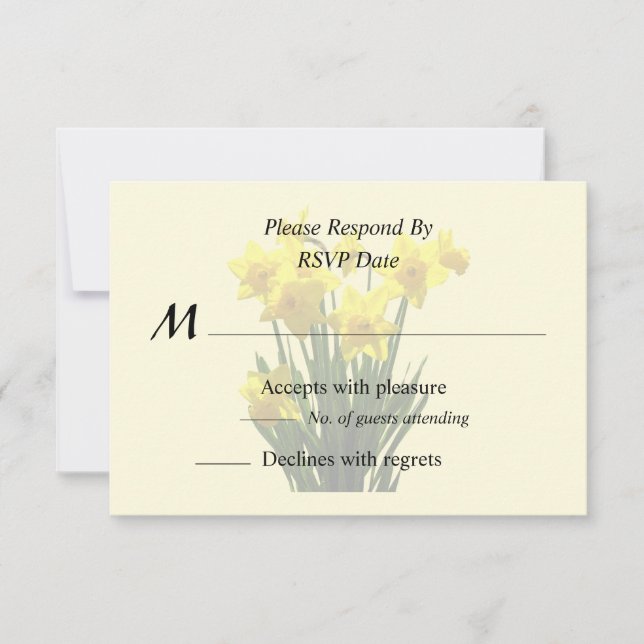 Group of Daffodils RSVP Card (Front)