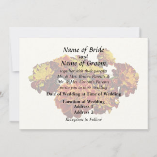 Group of Different Kinds of Marigolds Invitation