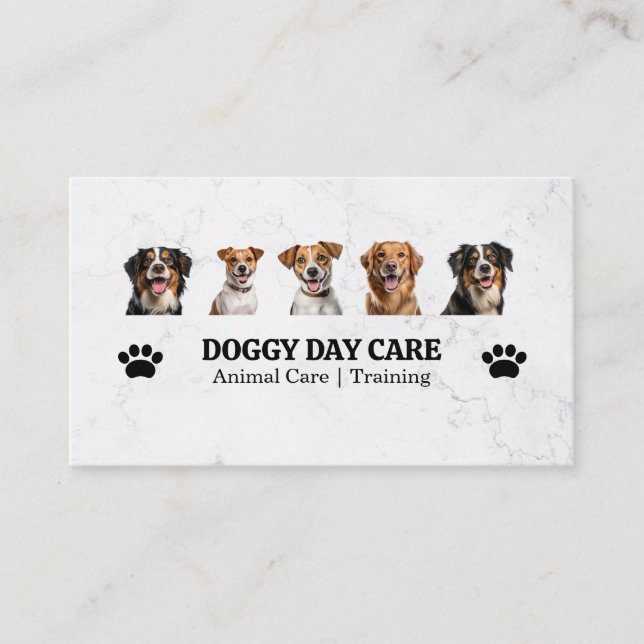 Group of Dogs | Animal Care | Pet Store Business Card (Front)