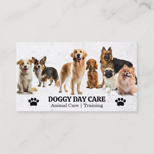 Group of Dogs  Animal Care  Trainer Business Card