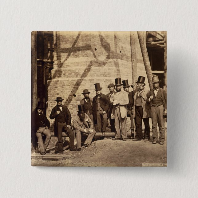 Group of Foremen, 1862 (photo) Pinback Button (Front)