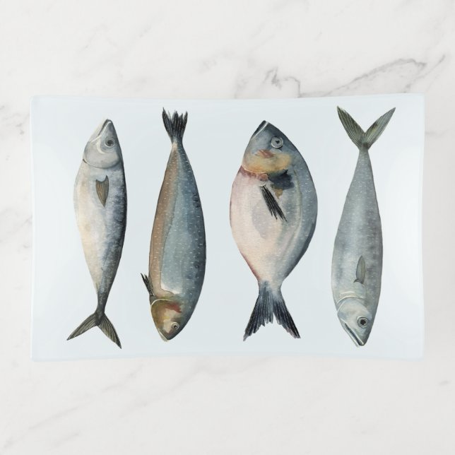 Group of Four Fish Trinket Tray (Front)