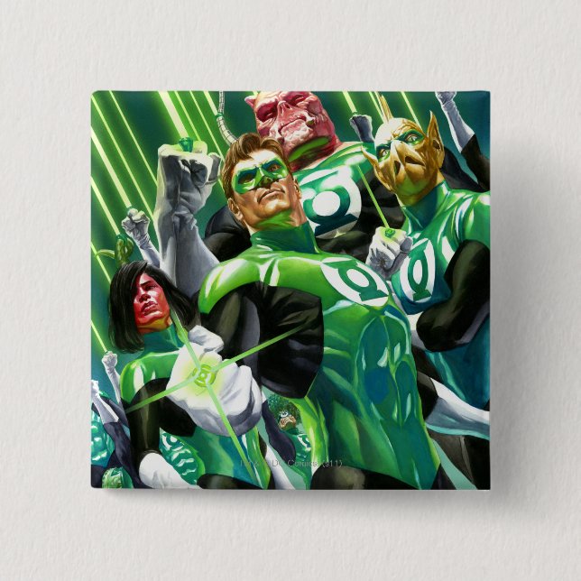 Group of Green Lanterns Pinback Button (Front)