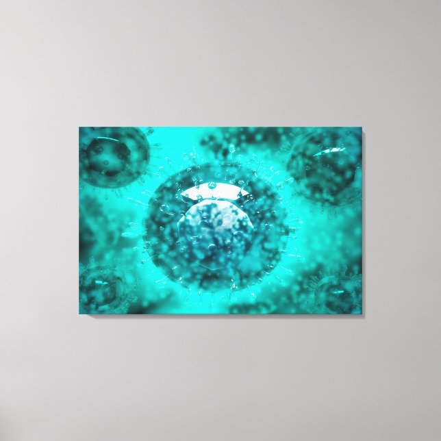 Group Of H5N1 Virus With Glassy View 2 Canvas Print (Front)