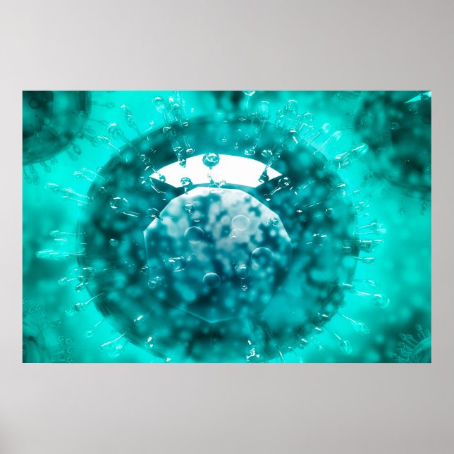 Group Of H5N1 Virus With Glassy View 2 Poster (Front)