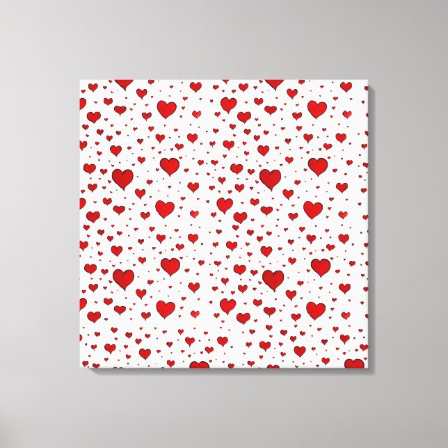 Group of Hearts Wrapped Canvas (Quad) Print (Front)