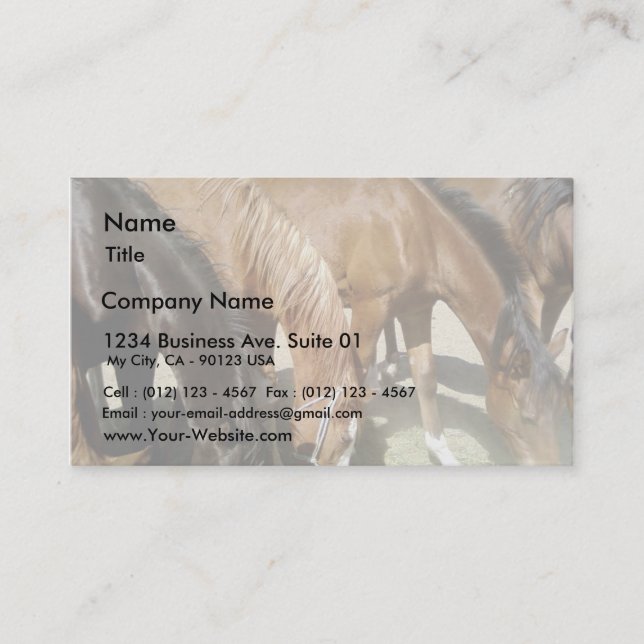 Group Of Horses Business Card (Front)