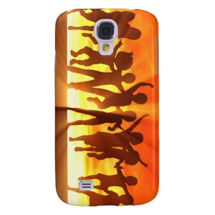 Group of Kids Having Fun as a Abstract Background Samsung Galaxy S4 Case