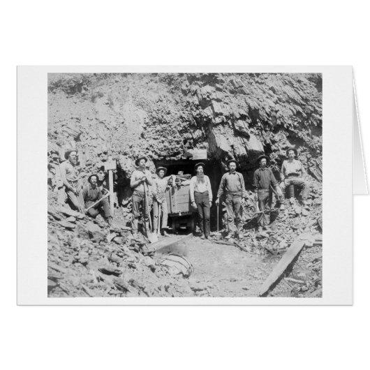 Group of Men outside of a Mine Photograph (Front Horizontal)