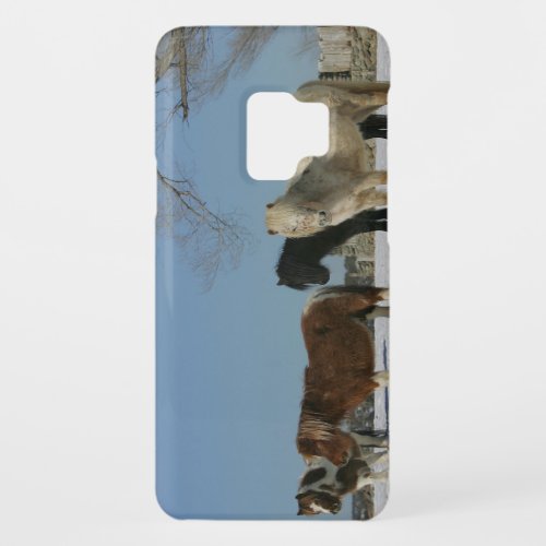 Group of Miniature Horses in the Snow Case_Mate Samsung Galaxy S9 Case