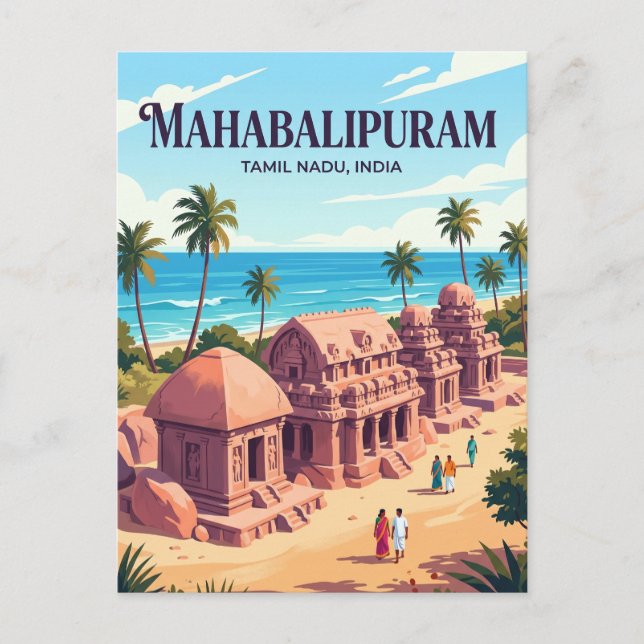 Group of Monuments at Mahabalipuram India Postcard (Front)