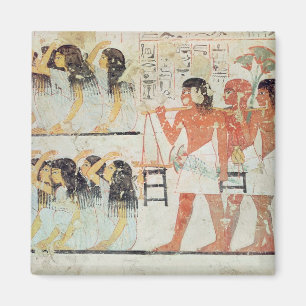 Group of mourners in the funeral procession magnet