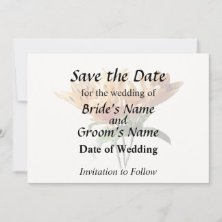 Group of Orange Lilies Save The Date