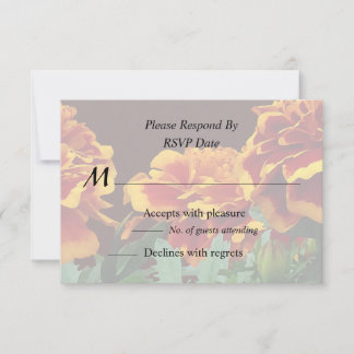 Group of Orange Marigolds With Yellow Tips RSVP Card