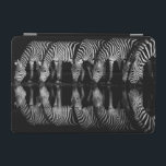 Group of Plains Zebra Drink Together at Night iPad Mini Cover<br><div class="desc">Africa,  East Africa,  Kenya,  Great Rift Valley,  Olkirimatian Conservancy,  plains zebra,  Equus quagga.  A group of plains zebra drink together at night.  B & W</div>