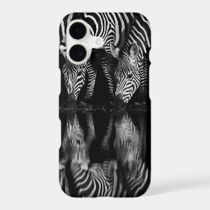 Group of Plains Zebra Drink Together at Night iPhone 17 Case
