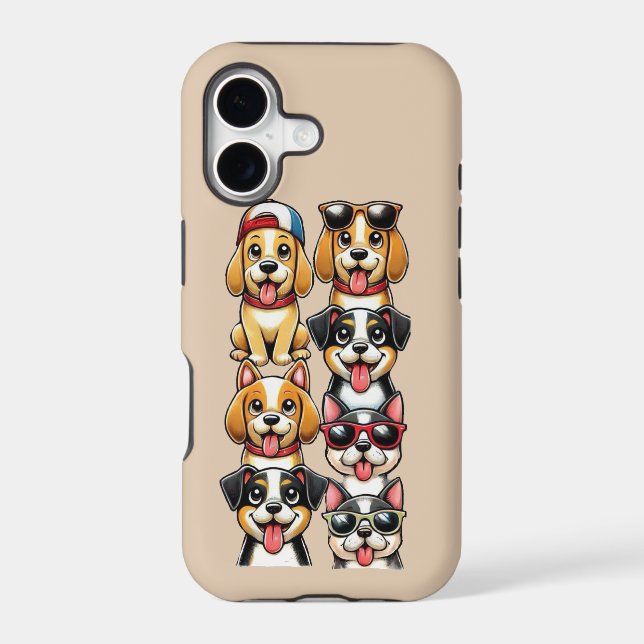 Group of Puppies Iphone Case (Back)