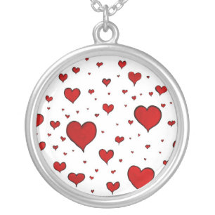 Group of Red Hearts Necklace