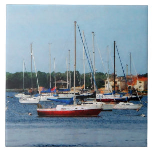Group of Sailboats Newport RI Ceramic Tile