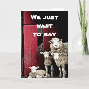"GROUP OF SHEEP" WISH YOU "HAPPY BIRTHDAY" CARD