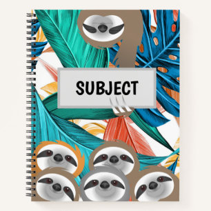 Group of Sloths Forest Notebook