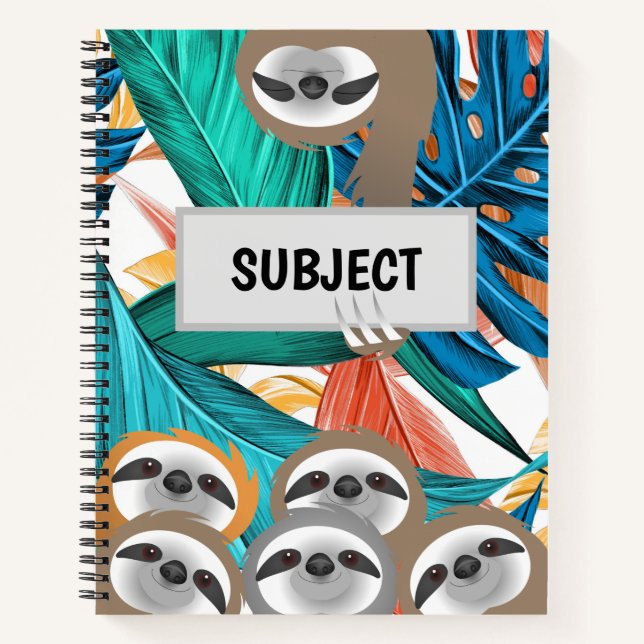 Group of Sloths Forest Notebook (Front)