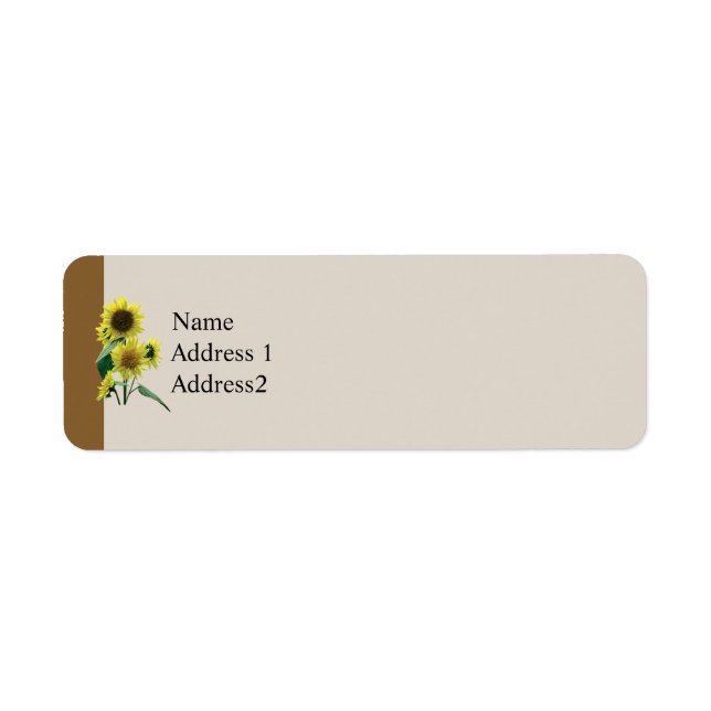 Group of Sunflowers Save the Date Label (Front)