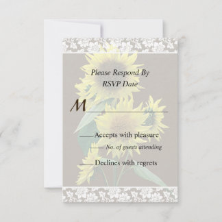 Group of Sunflowers Wedding Invitation Set