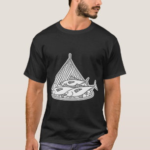 Group of Tuna Fish on Fishing Net T-Shirt