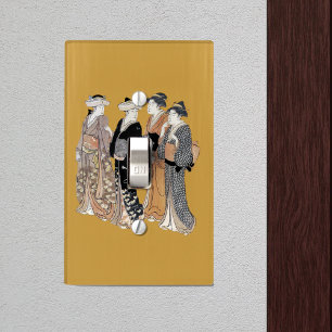 Group of Vintage Japanese Geisha Women Light Switch Cover
