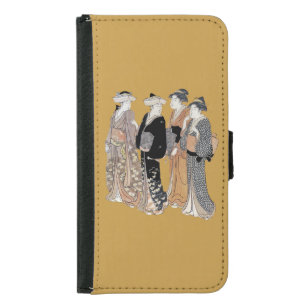 Group of Vintage Japanese Geisha Women Wallet Phone Case For Samsung Galaxy S5