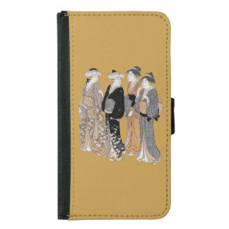 Group of Vintage Japanese Geisha Women Wallet Phone Case For Samsung Galaxy S5