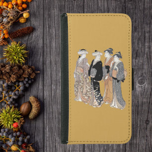 Group of Vintage Japanese Geisha Women Wallet Phone Case For Samsung Galaxy S5