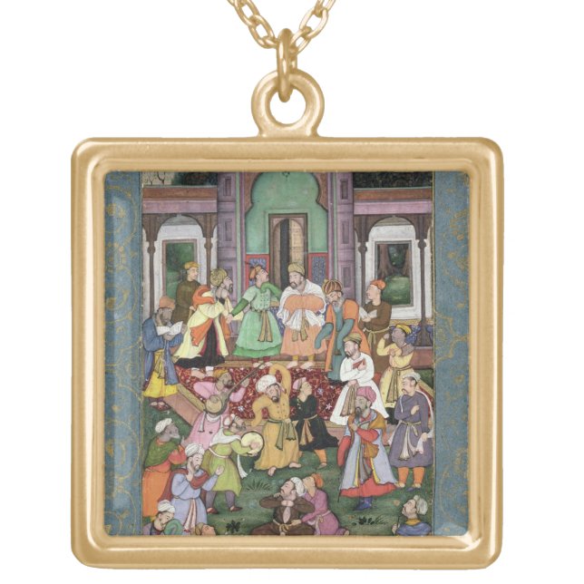 Group of Whirling Dervishes, from the Large Clive Gold Plated Necklace (Front)