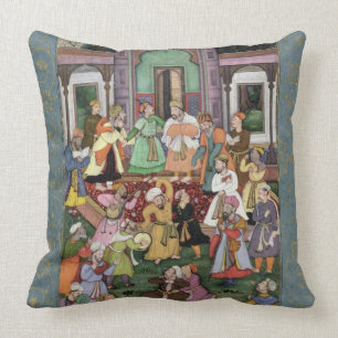 Group of Whirling Dervishes, from the Large Clive Throw Pillow