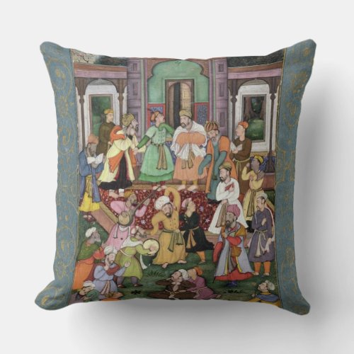 Group of Whirling Dervishes from the Large Clive Throw Pillow