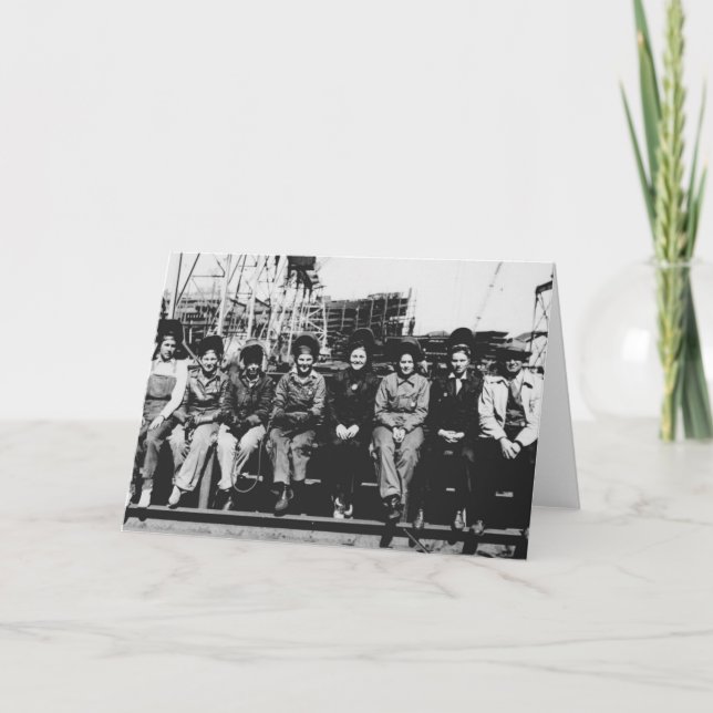Group of Women Welders During World War Two Card (Front)