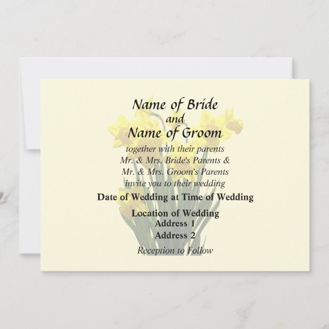 Group of Yellow Daffodils Invitation (Front)